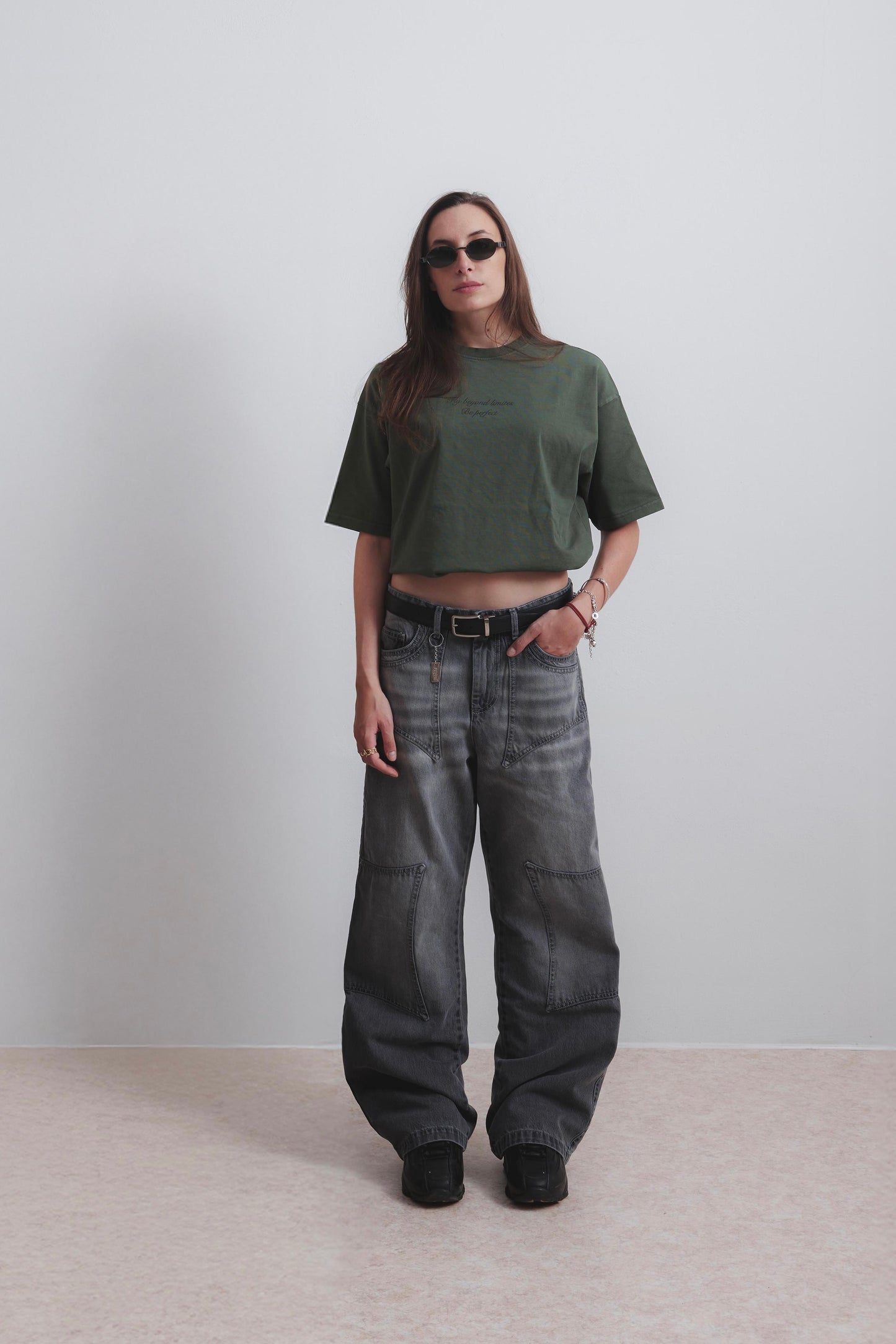 STORM GREY DOUBLE KNEE JEANS