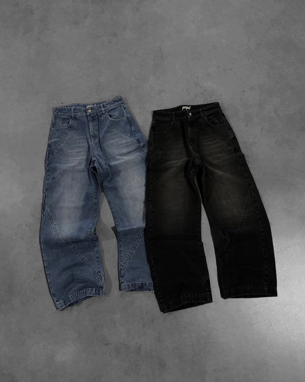 PERSIAN BLUE "P" LINES DENIM JEANS