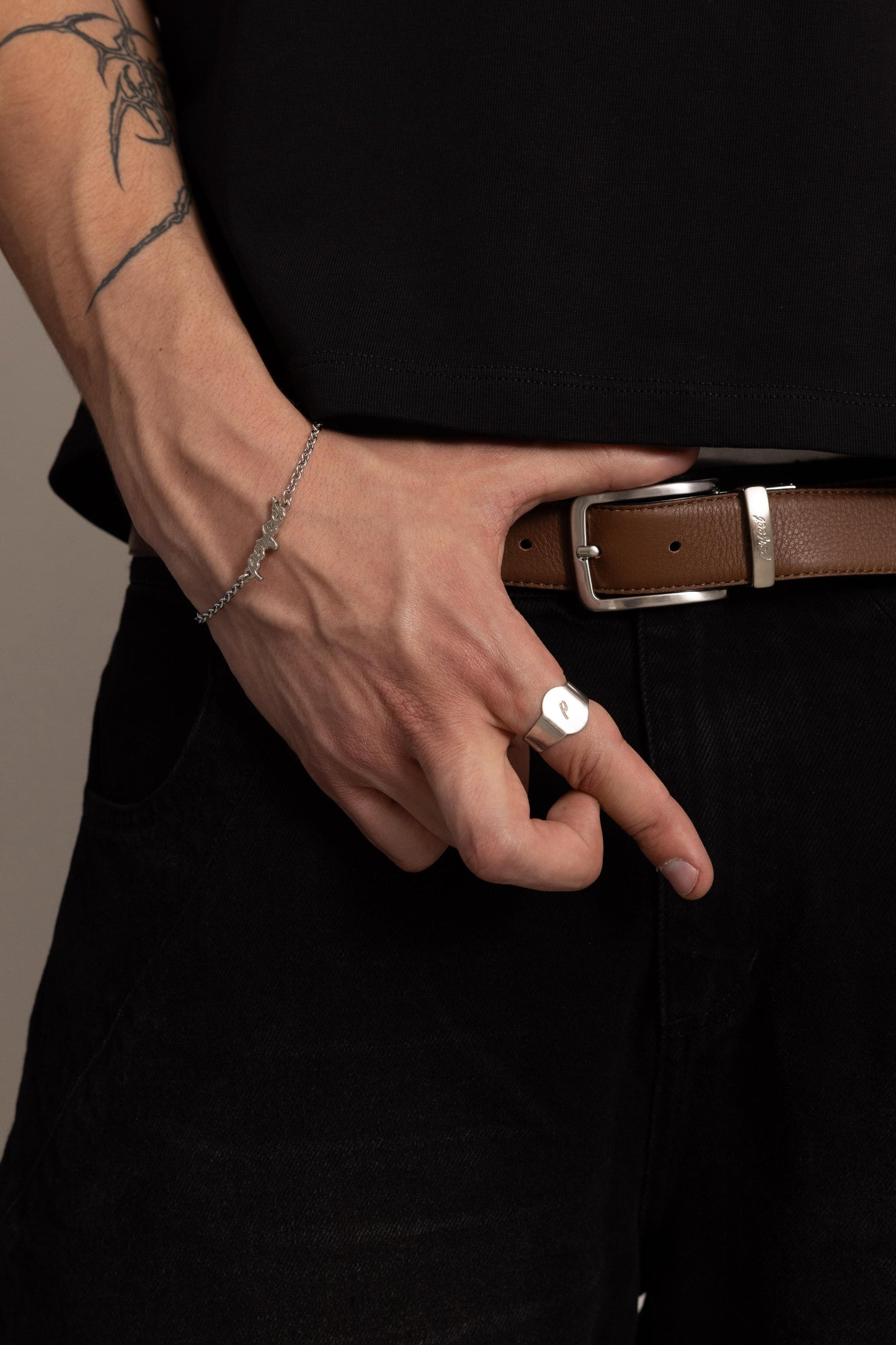 NICKEL "P" RING