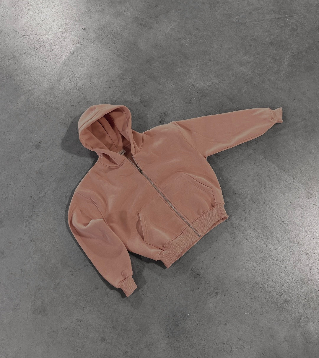 DUSTY PINK ZIP HOODIE