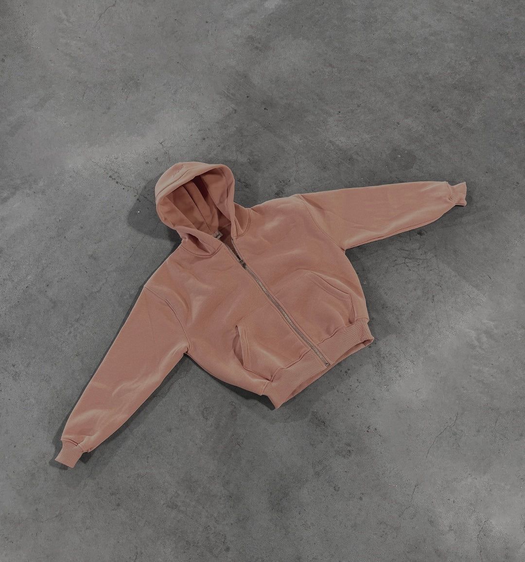 DUSTY PINK ZIP HOODIE