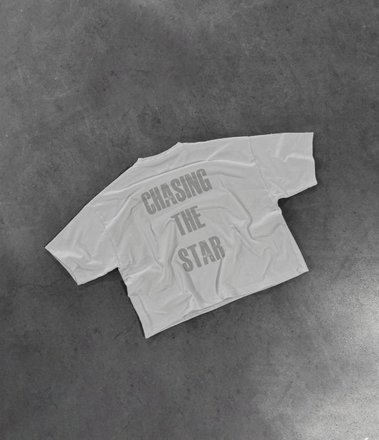 WHITE "P" STAR TEE