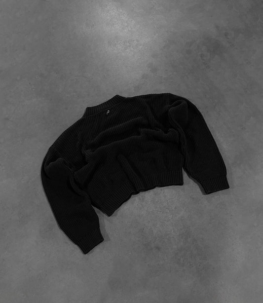 BLACK "P" KNIT