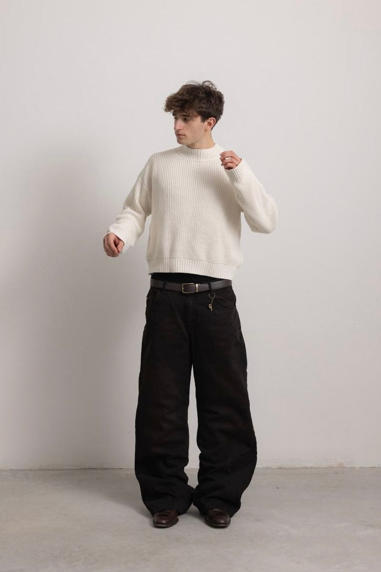 RUST BLACK "P" LINES DENIM JEANS