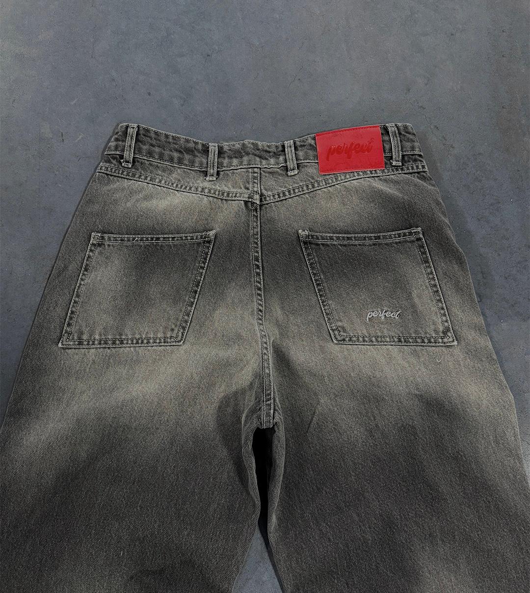 STORM GREY DOUBLE KNEE JEANS