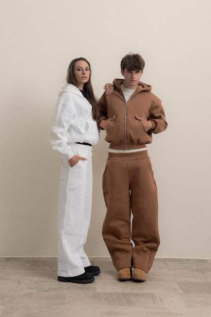 TOBACCO BROWN ZIP HOODIE