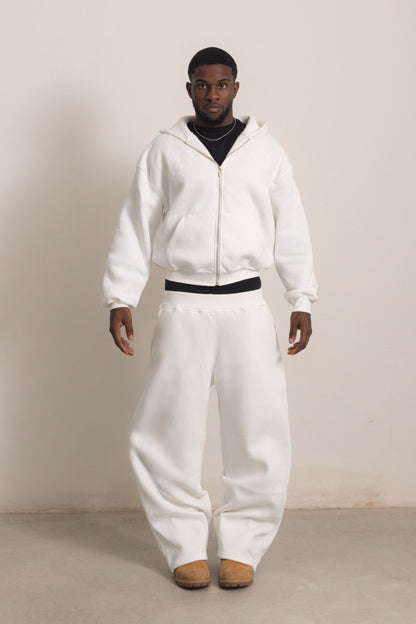 CREAM ZIP HOODIE