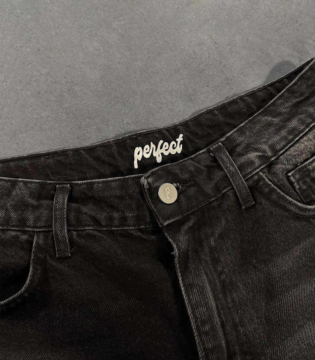 CARBON BLACK DOUBLE KNEE JORTS