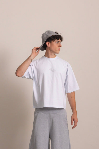 WHITE "P" WAVE TEE