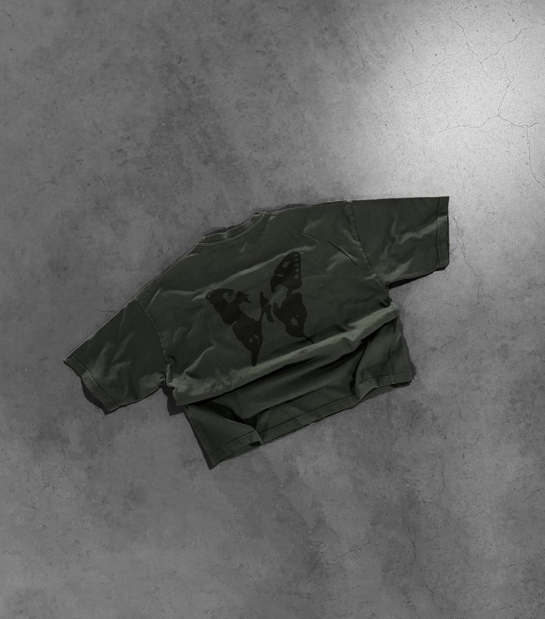 FOREST GREEN BUTTERFLY TEE