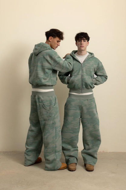 SAGE GREEN CAMO HOODIE