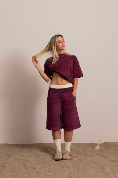 BORDEAUX CAMO SHORT