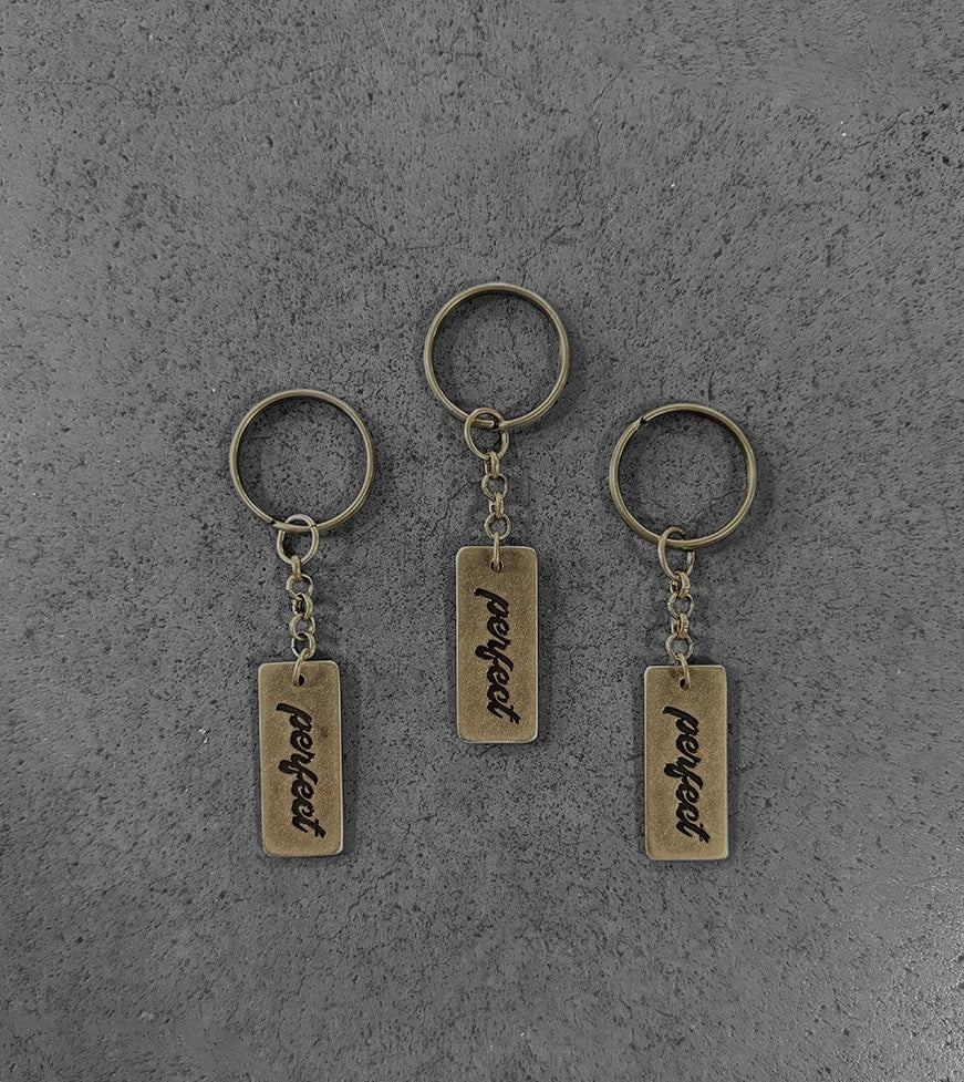 MATT BRASS PERFECT KEYCHAIN