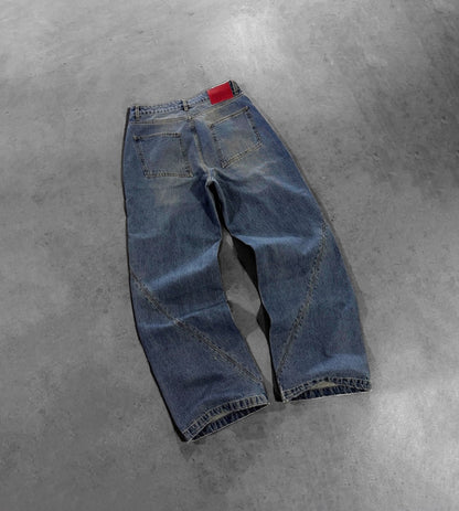 PERSIAN BLUE "P" LINES DENIM JEANS