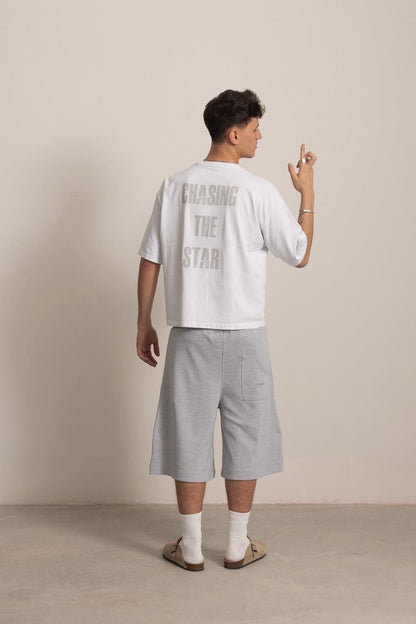 WHITE "P" STAR TEE