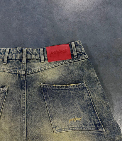 SANDY BLUE DOUBLE KNEE JORTS