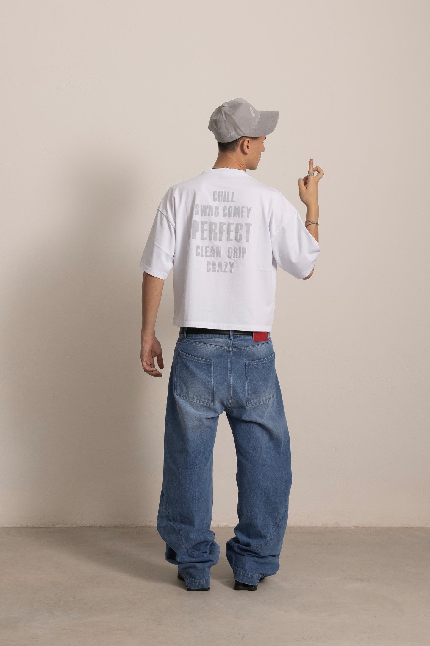 PERSIAN BLUE "P" LINES DENIM JEANS