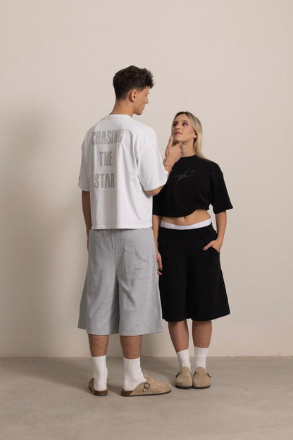 WHITE "P" STAR TEE