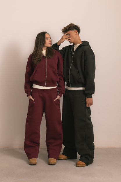 BORDEAUX ZIP HOODIE