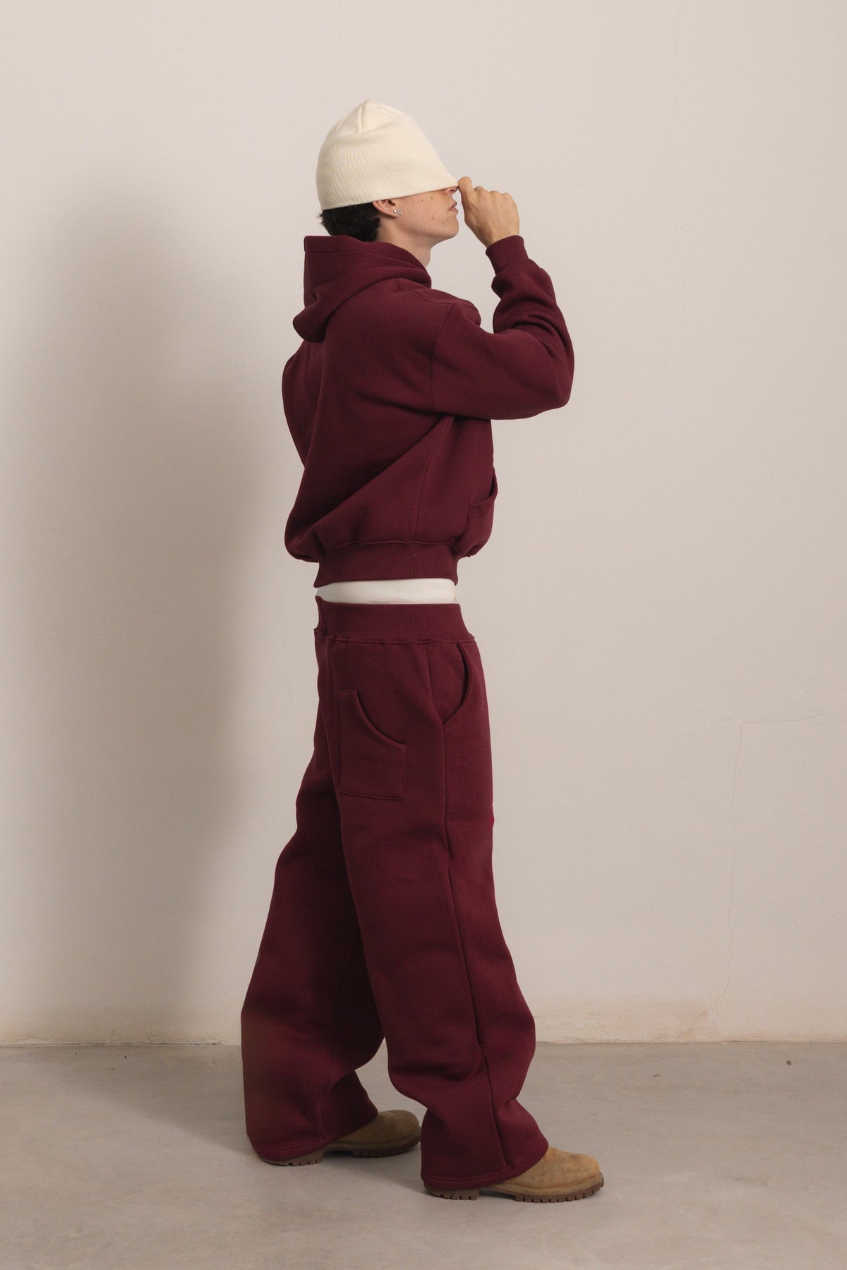 BORDEAUX ZIP HOODIE
