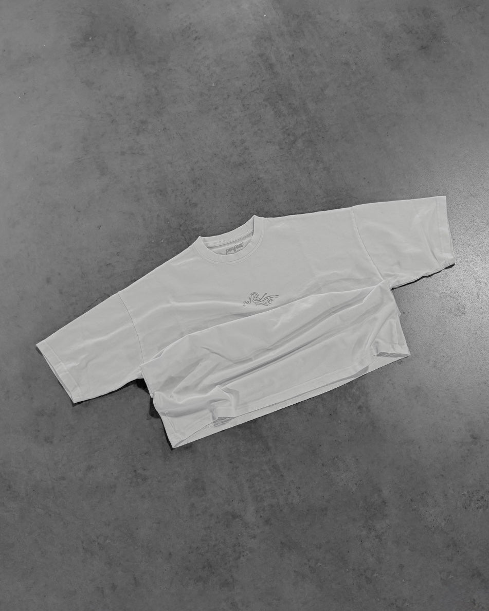 WHITE "P" WAVE TEE