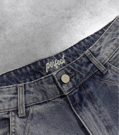 PERSIAN BLUE "P" LINES DENIM JEANS
