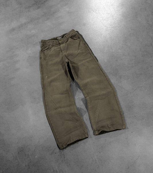 BROWN TEA "P" LINES DENIM JEANS