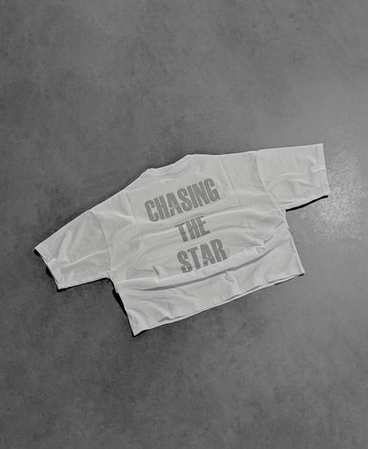 WHITE "P" STAR TEE