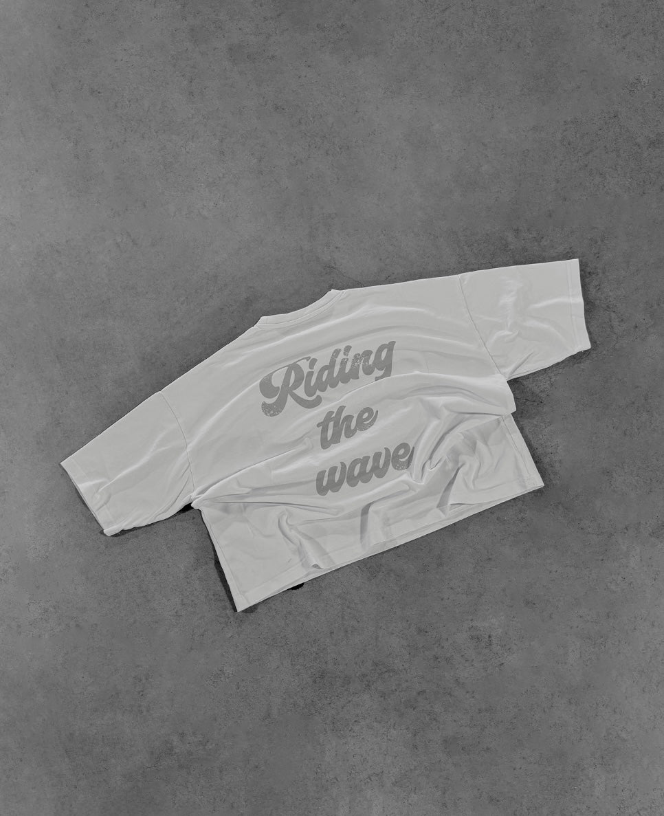 WHITE "P" WAVE TEE