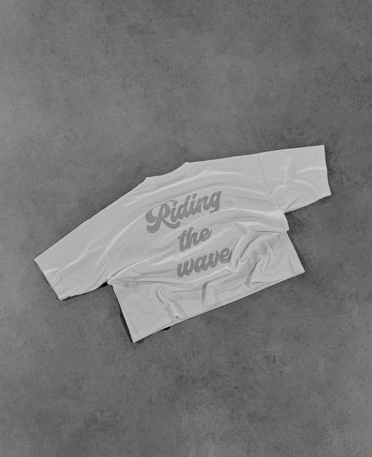 WHITE "P" WAVE TEE
