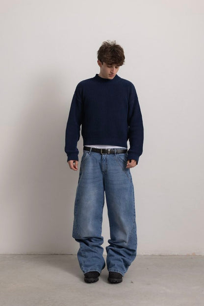 PERSIAN BLUE "P" LINES DENIM JEANS