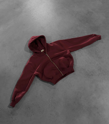 BORDEAUX ZIP HOODIE
