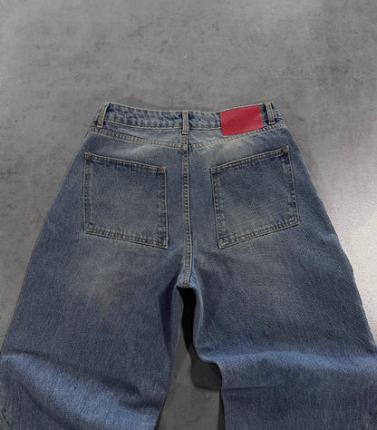 PERSIAN BLUE "P" LINES DENIM JEANS