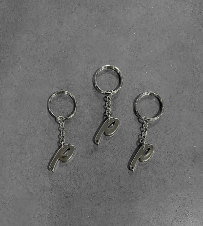 NICKEL "P" KEYCHAIN