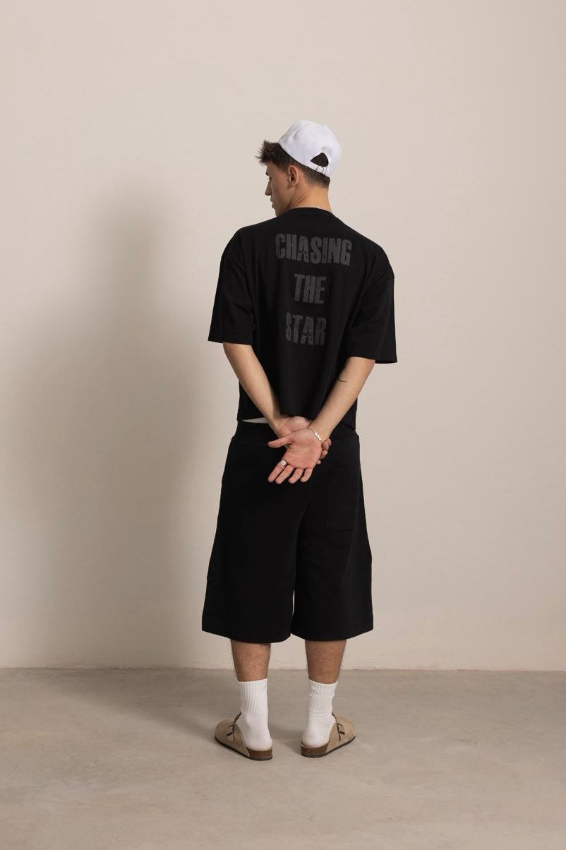 BLACK "P" STAR TEE