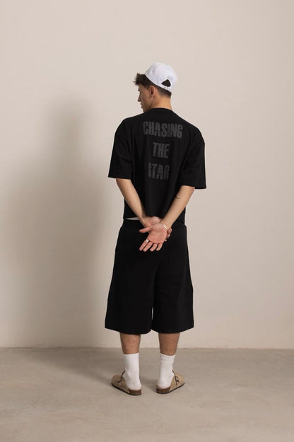 BLACK "P" STAR TEE