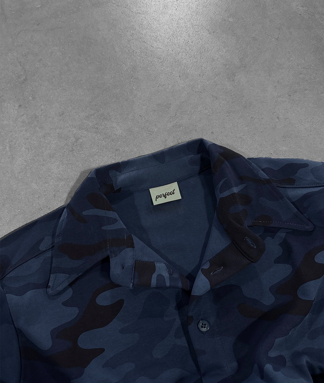 BLUE NAVY CAMO FLOW SHIRT