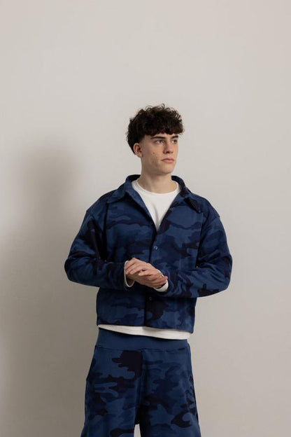 BLUE NAVY CAMO FLOW SHIRT