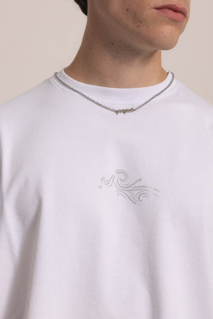 WHITE "P" WAVE TEE