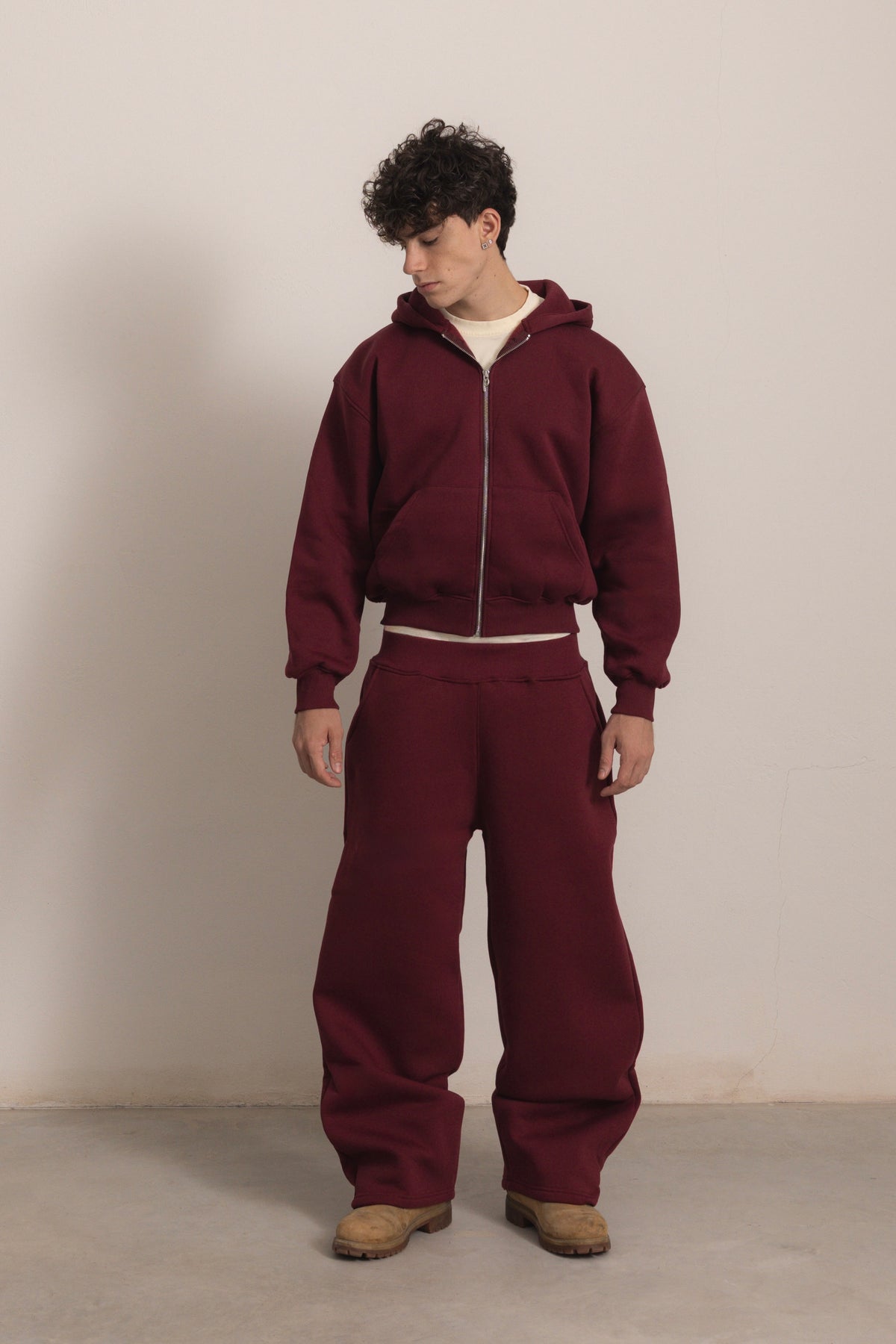BORDEAUX ZIP HOODIE