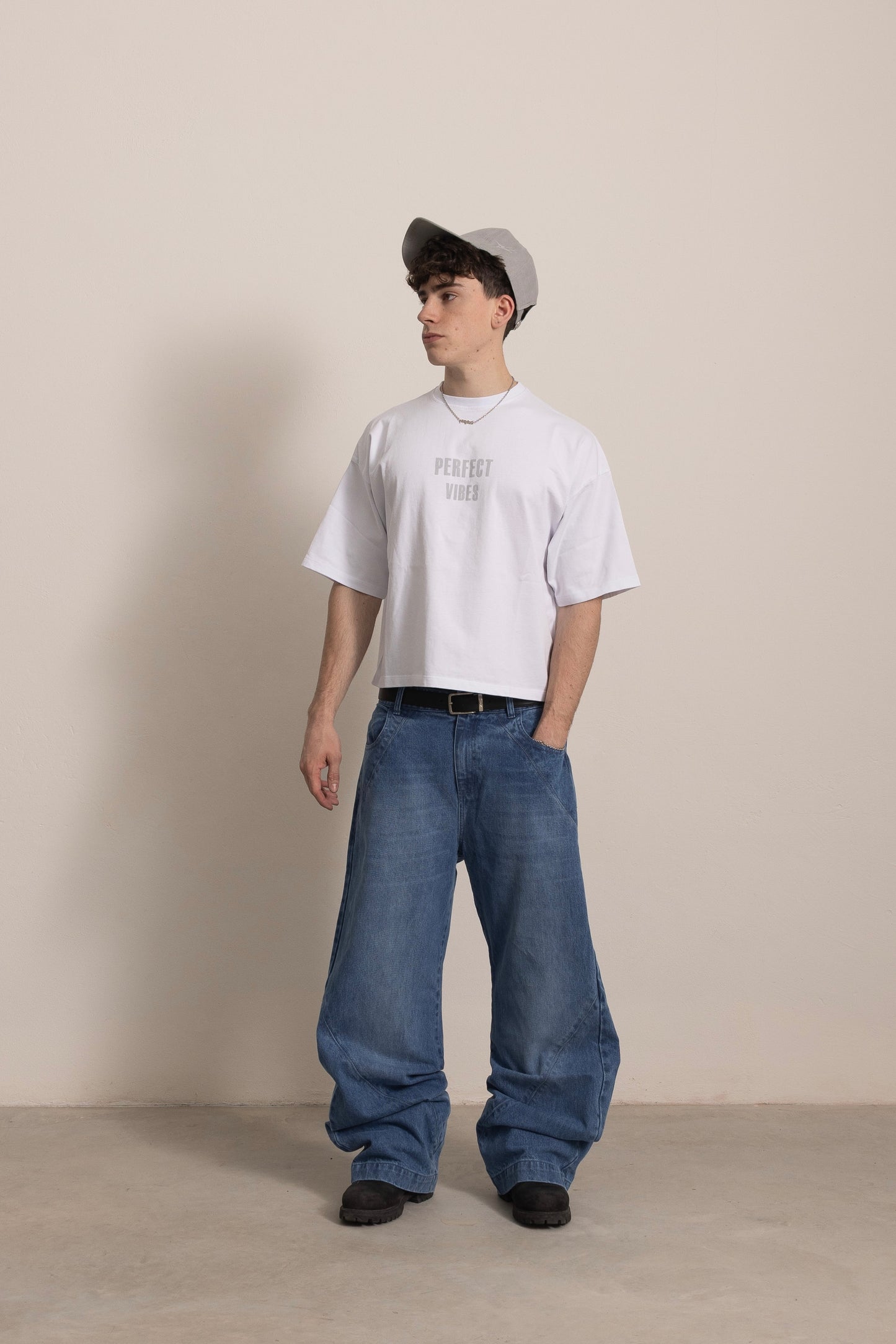 PERSIAN BLUE "P" LINES DENIM JEANS