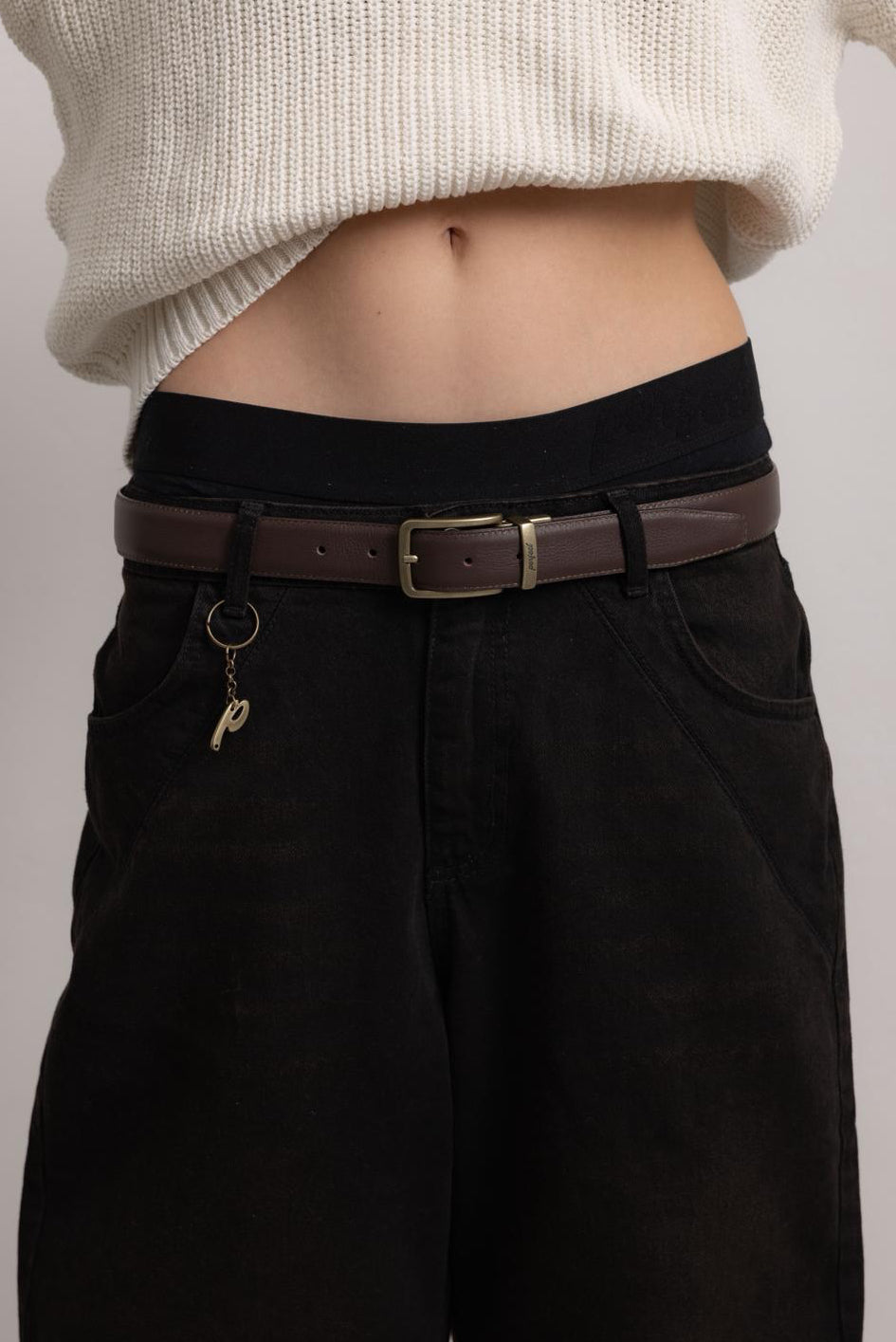 MATT BRASS "P" KEYCHAIN