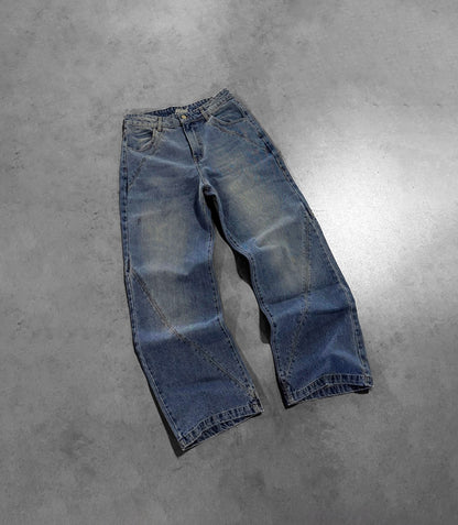 PERSIAN BLUE "P" LINES DENIM JEANS