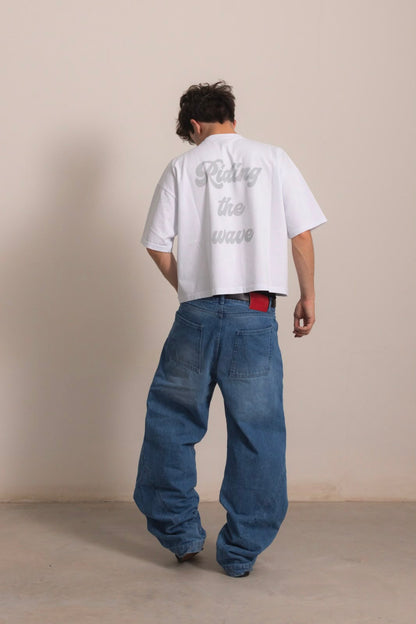 WHITE "P" WAVE TEE