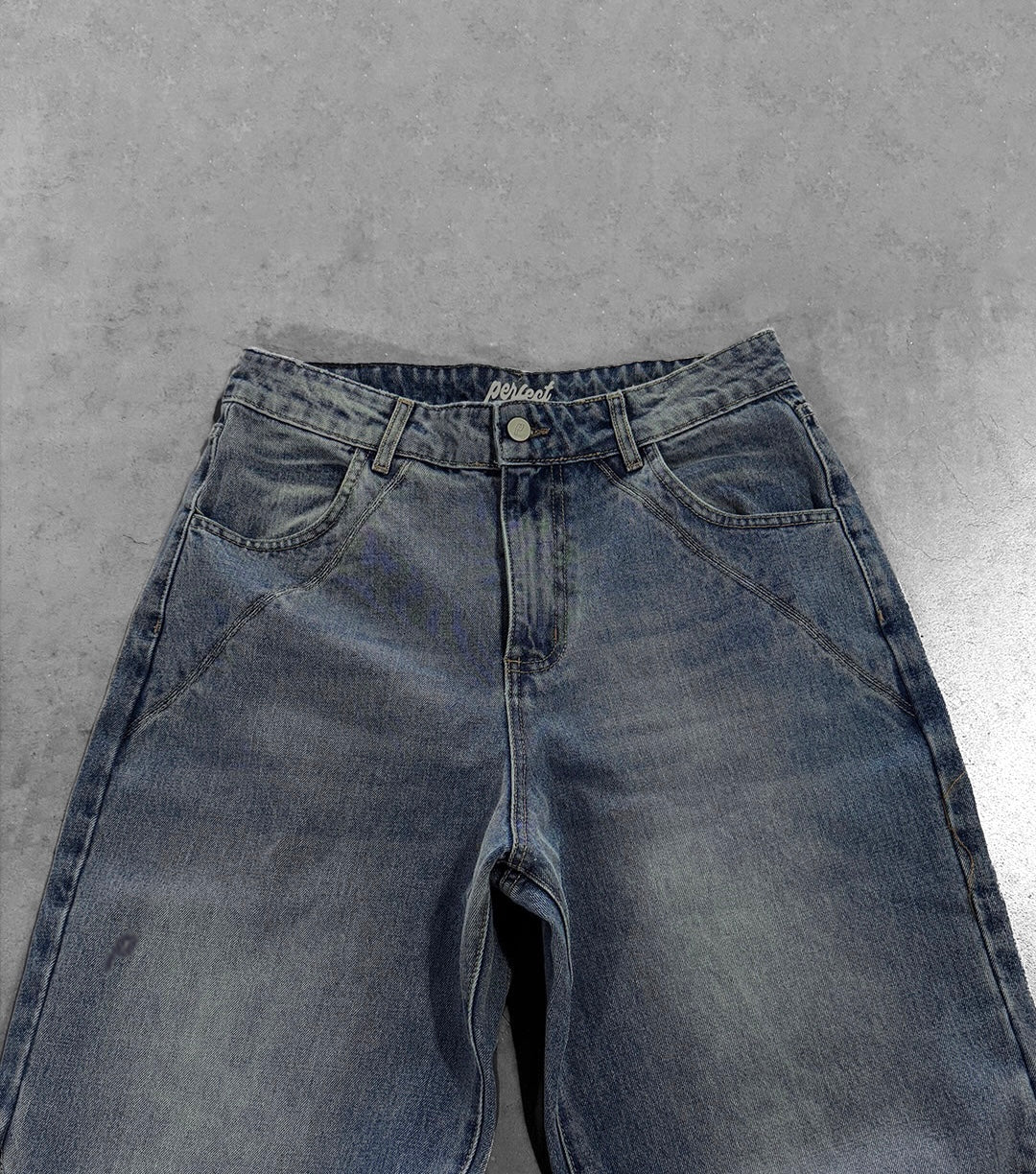 PERSIAN BLUE "P" LINES DENIM JEANS
