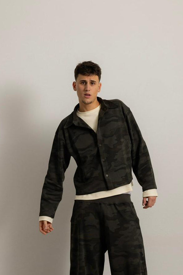 MILITARY GREEN CAMO FLOW SHIRT