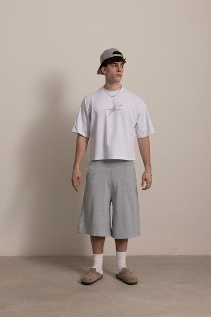 WHITE "P" STAR TEE