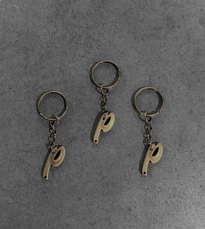MATT BRASS "P" KEYCHAIN