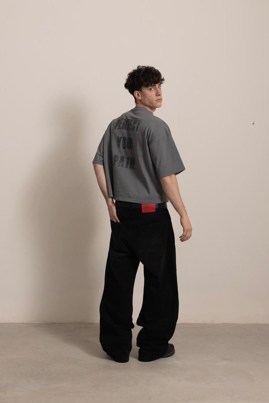 STONE GREY "P" VISION TEE