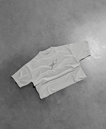 WHITE "P" STAR TEE